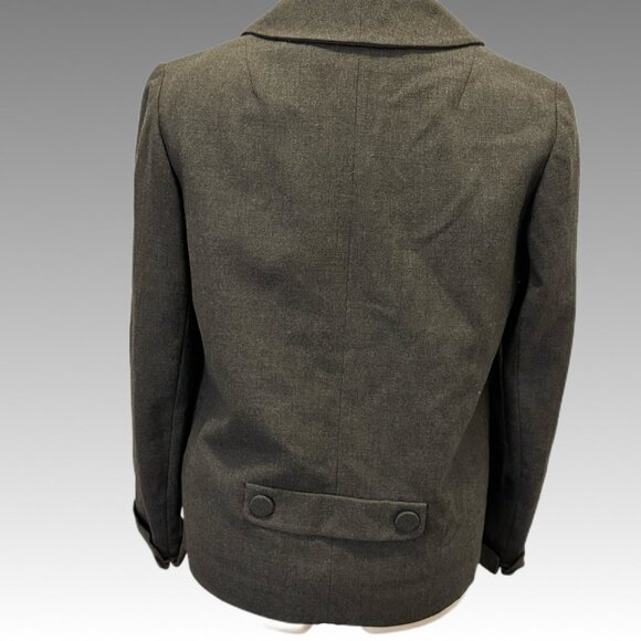 Betty Rose vintage Blazer Jacket Gray Embellished Woven Wool 1960 6 8 - Picture 2 of 14